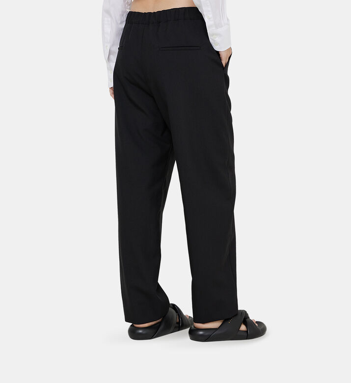 Logo-embroidered High-waist Pants