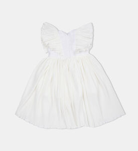 فستان بناتي واسع بتفاصيل مكشكشة