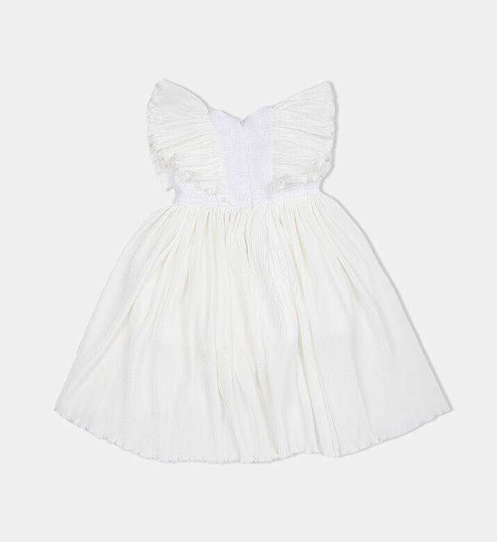 فستان بناتي واسع بتفاصيل مكشكشة فستان بناتي واسع بتفاصيل مكشكشة