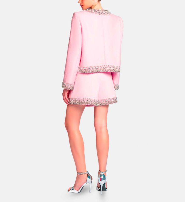 Michael Cinco Beads-embellished Regular-fit Set, Pink, M, Model View