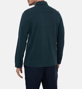 Vince Jersey Button Closure Long-sleeve Shirt, Blue, S, Model View