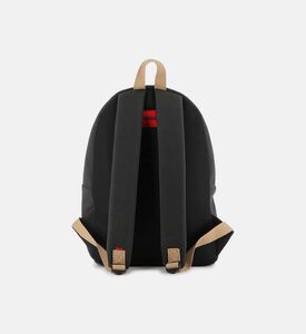 حقيبة ظهر بجيب أمامي من جلد الغنم