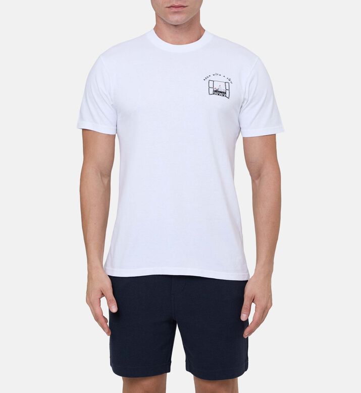 Noon Embroidered Script T-shirt