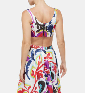 Mexico-print Bustier Top Mexico-print Bustier Top
