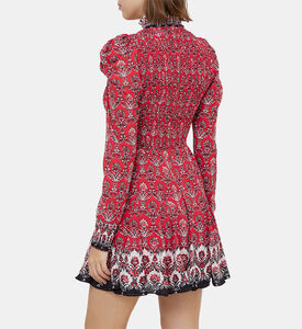 Elvira Smocked Mock Neck Mini Dress