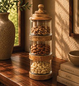Home Deco and More Three Levels Stackable Jar, Packshot View