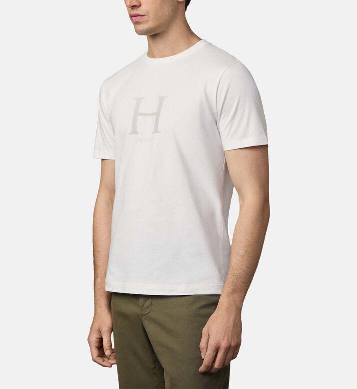 Ribbed Neck Logo Short-sleeve T-shirt