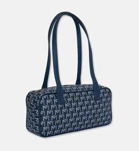 Maya.M Long Cylindrical Monogram Bag, Navy, Packshot View
