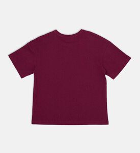 تيشيرت بأكمام قصيرة برسمة زهرة