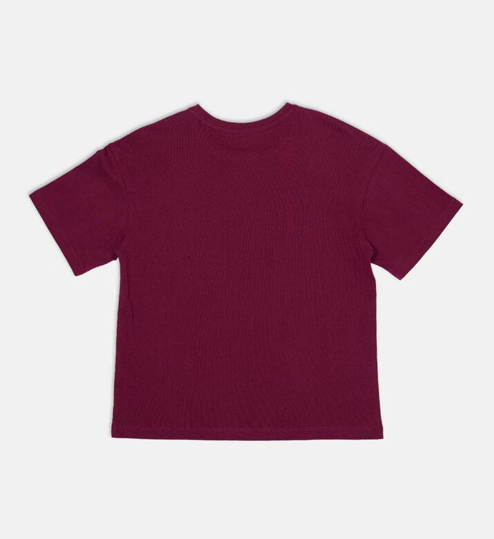 تيشيرت بأكمام قصيرة برسمة زهرة