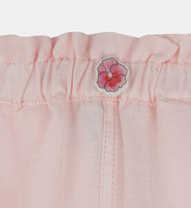 شورت بخصر مطاطي مطرز