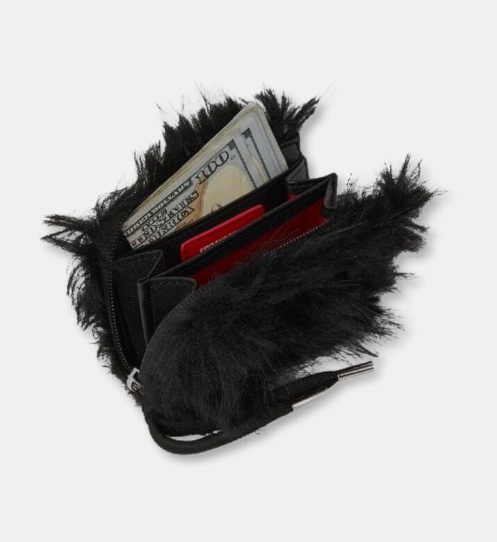 Sprayground Faux-fur Shark-print Wallet, Packshot View