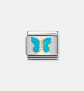 حلية فراشة ذهبية لسلسلة رابط كلاسيكية قابلة للتشكيل