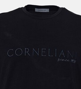 تي شيرت قطن جيرسي بطبعة الشعار