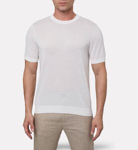 Pal Zileri Classic Crewneck T-shirt, White, 56, Model View