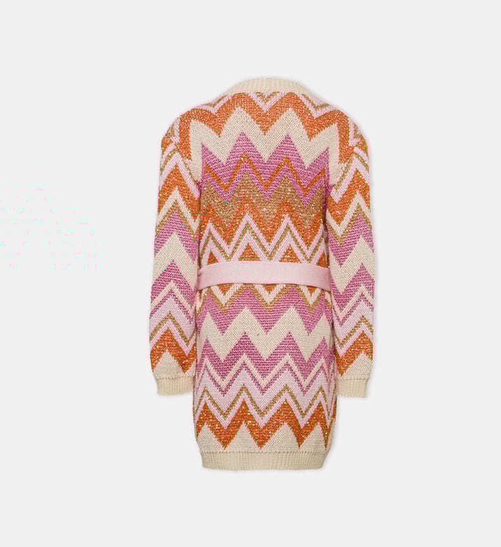 Jacquard Metallic Thread Knitted Cardigan Jacquard Metallic Thread Knitted Cardigan