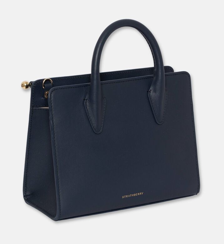 Strathberry Top Handle Mini Tote Bag, Dark-blue, Packshot View