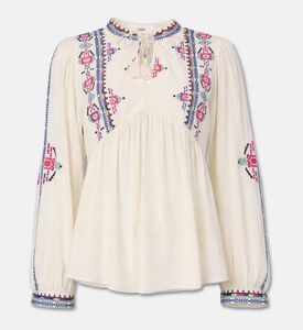 Ba and Sh Embroidered Long-sleeve Blouse, Packshot View