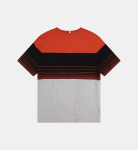 تي شيرت قطن جيرسي ثلاثي الألوان