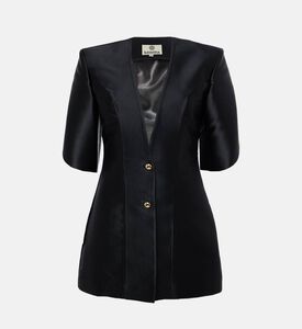 Savanna Retro Button-front Mini Dress, Black, S, Packshot View