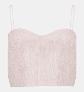 صدرية لوركس كتان بنقشة مربعات صغيرة