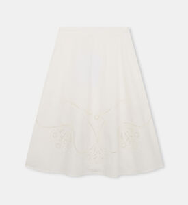 تنورة قطن عضوية مزخرفة