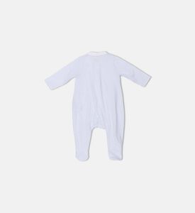 Tartine et Chocolat Ruffle Collar Round Neck Pajamas, Blue, 9m, Packshot View