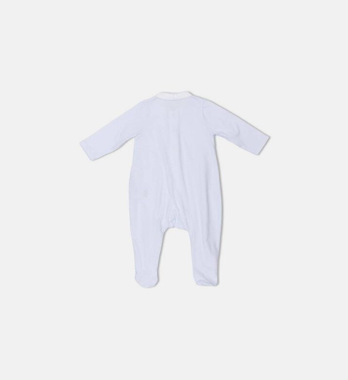 Tartine et Chocolat Ruffle Collar Round Neck Pajamas, Blue, 9m, Packshot View