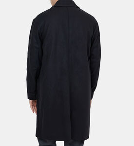 معطف بمزيج صوف سادة