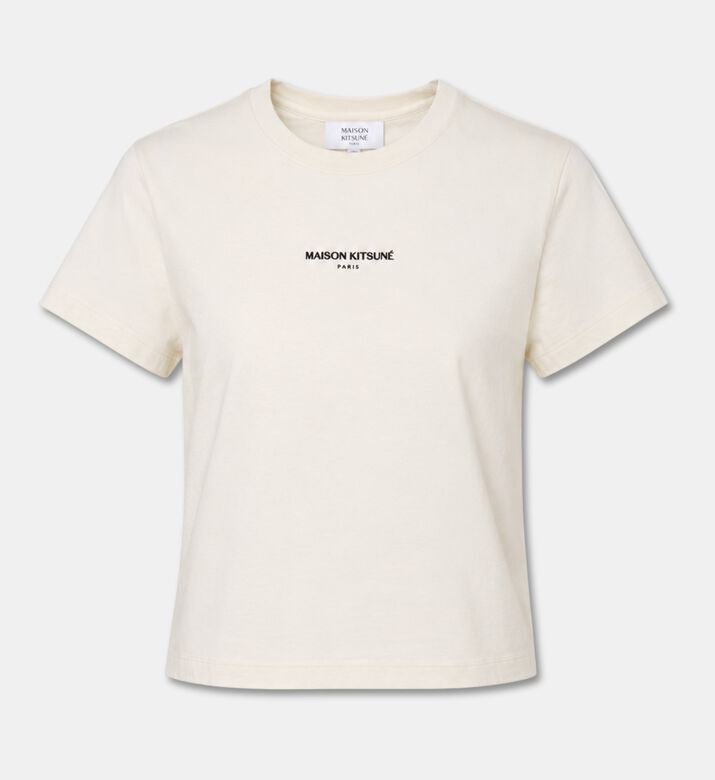 Maison Kitsune Cropped Paris Logo T-shirt, Packshot View