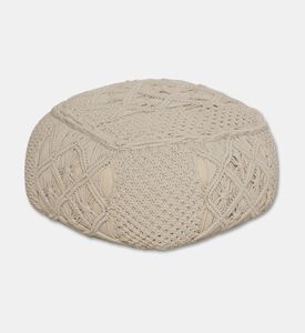 Home Deco and More Looplet Handmade Cotton Pouf, Packshot View