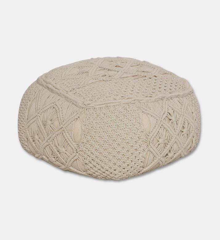 Home Deco and More Looplet Handmade Cotton Pouf, Packshot View