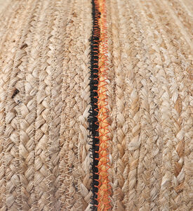 Home Deco and More Nara Jute Fabric Rectangular Filled And Vaccumed Cushion, Packshot View