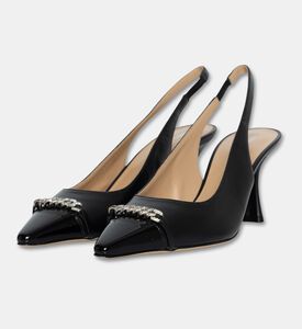 Baldinini Metal-detail Slingback Heels, Black, Eu-37, Packshot View