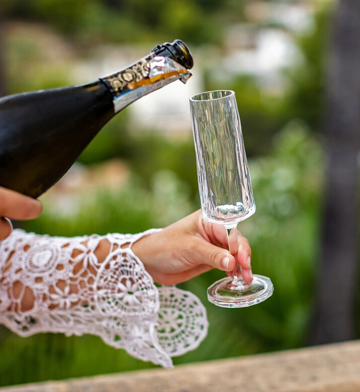 طقم كؤوس شمبانيا بلاستيك قطعتين