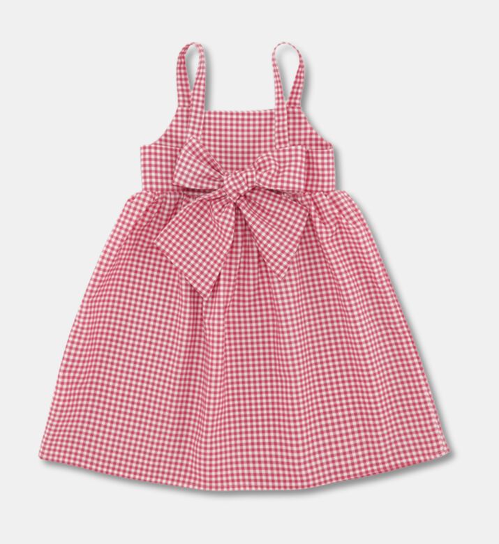My Little Thieves Cotton-linen Gingham Strappy Dress, Packshot View