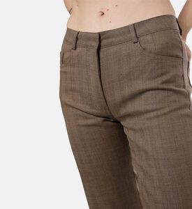 The Kooples Checkered Flared Knit Trousers, Model View