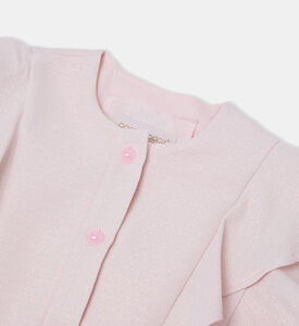 بلوزة قصيرة بأكمام مكشكشة