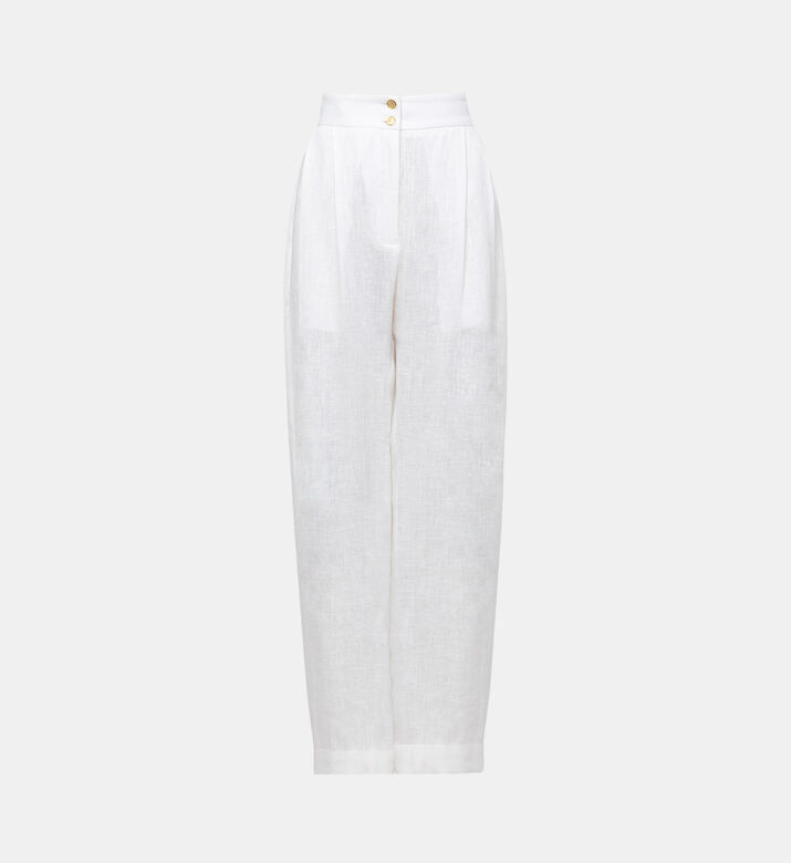 Linen Pleated Trousers