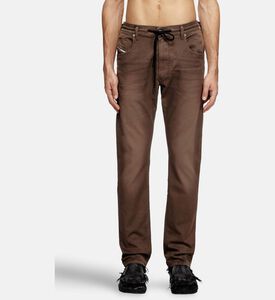 Diesel Relaxed-fit Drawstring Denim Pants, Brown, 32, Model View