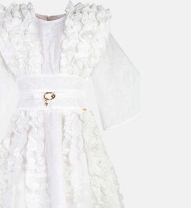 Ruffled Detail Midi Dress