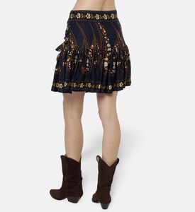 Farm Rio Pleated Floral-print Mini Skirt, Model View