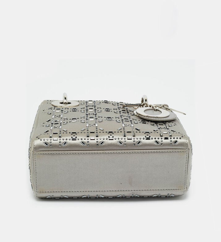 Dior Preowned Dior Cannage Strass Crystal Embellished Mini Lady Dior Tote, Packshot View