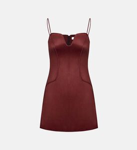 Eva Spaghetti Strap Sueded Dress Eva Spaghetti Strap Sueded Dress