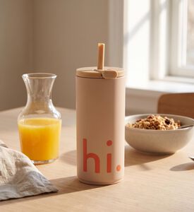Design Letters Hi Tritan Straw Travel Cup, Model View