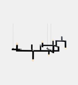 Versmissen Elements Stainless Steel 8-bulbs Lamp, Black, Packshot View