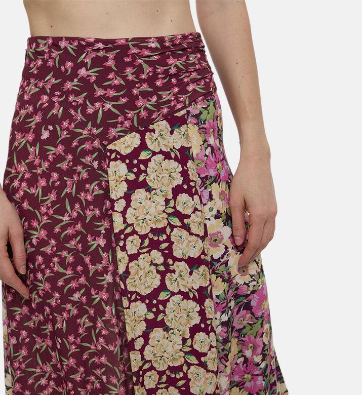 Ba and Sh All-over Floral-print Flared Skirt, Model View