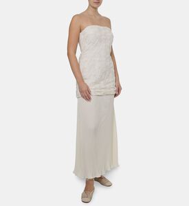 Baobab Strapless Floral-embroidery Maxi Dress, Model View