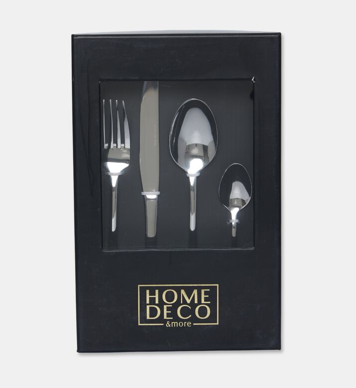 Home Deco and More Stainless Steel 18/0 Shiny Silver 24-piece Cutlery Set, Packshot View