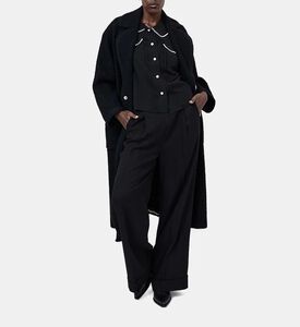 Edward Achour Paris Peal-embellishment Sheer Sleeve Top, Model View